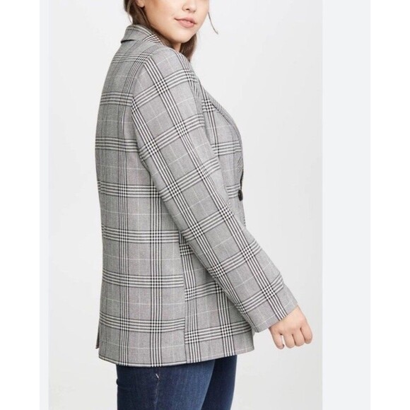 Madewell Caldwell Oversized Plaid Double Breasted Plaid Blazer Jacket Size L - Picture 3 of 12